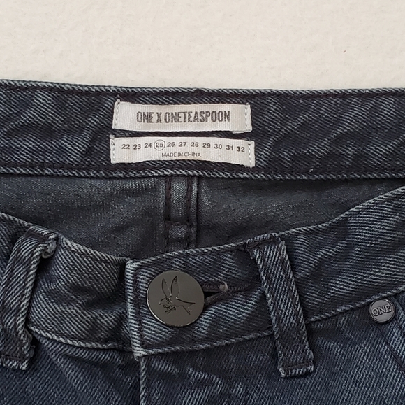 One Teaspoon Black Freebirds Distressed Jeans Size 25 - Picture 12 of 13